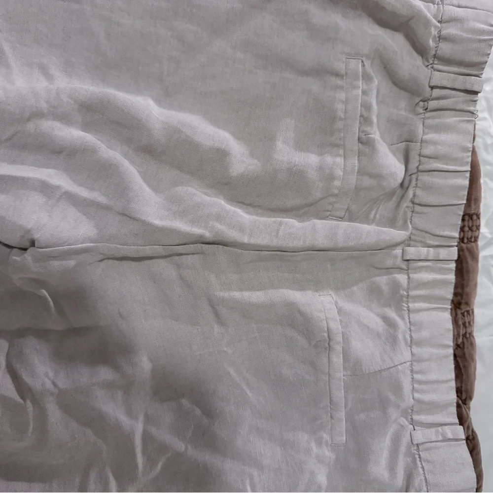 H&M Linen Blend Beige Pants
